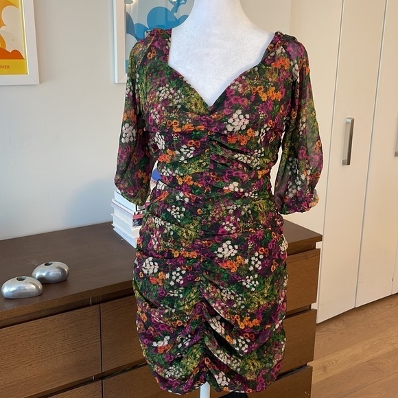 DESIGUAL FLORAL rushed dress - Picture 3 of 8